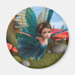 Flying Little Fairy Butterfly Magnet