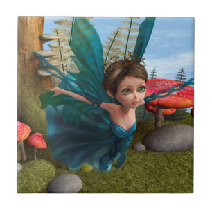 Flying Little Fairy Butterfly Tile