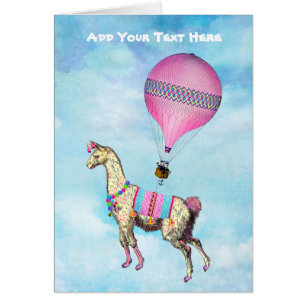 Flying Llama Card