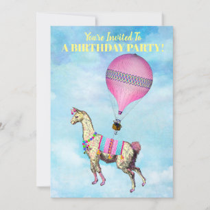Flying Llama Invitation