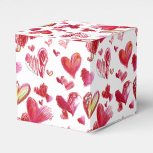 Flying Love Hearts Paper Box