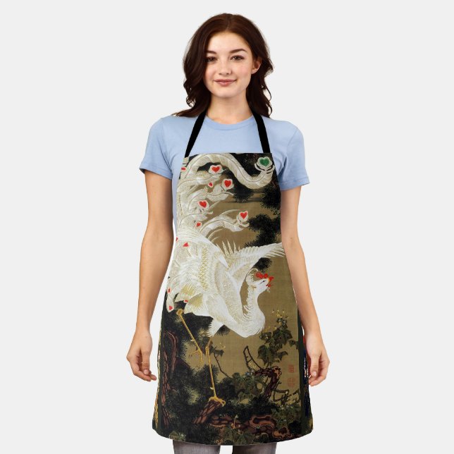 FLYING LOVE PHOENIX,Feathers,Hearts Valentine Day  Apron (Worn)