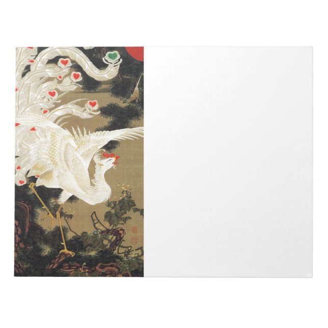 FLYING LOVE PHOENIX,Feathers,Hearts Valentine Day Notepad (Front)