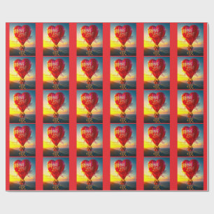 FLYING LOVE THIS CHRISTMAS WRAPPING PAPER