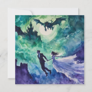 Flying Lovers - Watercolor Painting