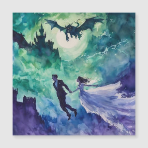 Flying Lovers - Watercolor Painting