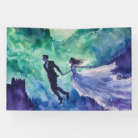 Flying Lovers - Watercolor Painting