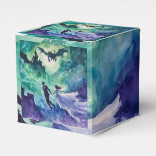 Flying Lovers - Watercolor Painting Favour Box