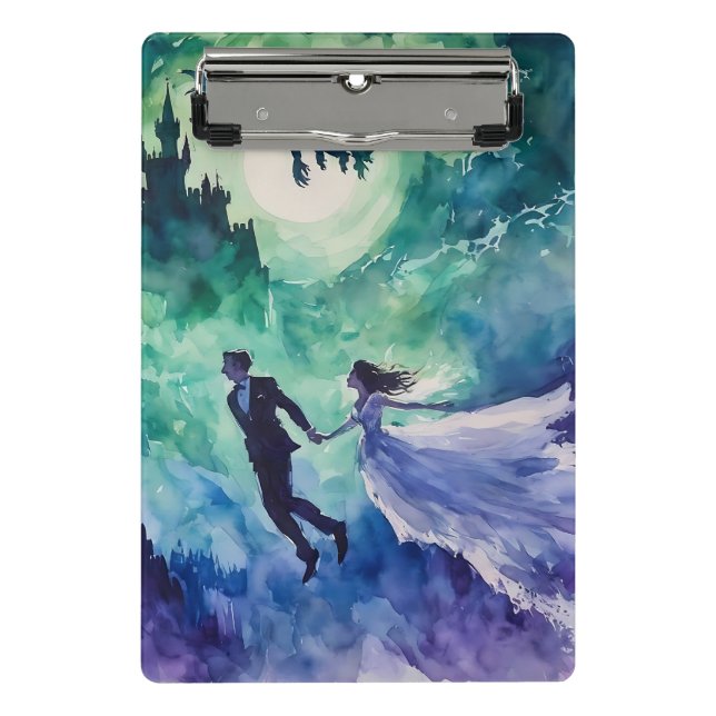 Flying Lovers - Watercolor Painting Mini Clipboard (Front)