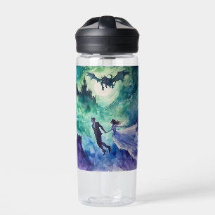Flying Lovers - Watercolor Painting Water Bottle
