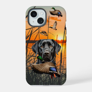 Flying Mallard and Labrador iPhone Tough Case