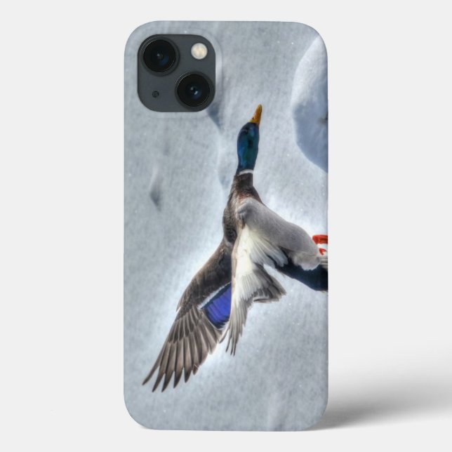 Flying Mallard Duck Drake 4 Wildlife Photo Case-Mate iPhone Case (Back)
