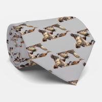 Flying Mallard Ducks On Light Grey