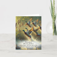 Flying Mallard Ducks Sympathy Thank You