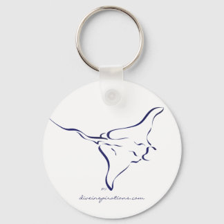 Flying Manta Ray Key Ring