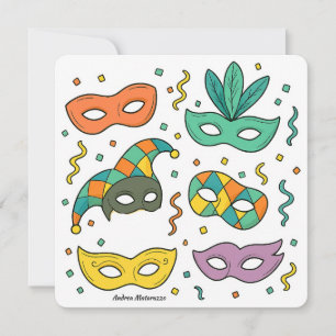Flying Masks Card