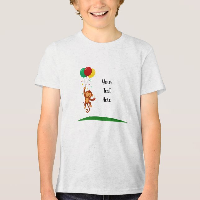Flying Monkey Balloon Tri-Blend Shirt (Front)