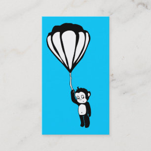 flying monkey : hot air balloon business card