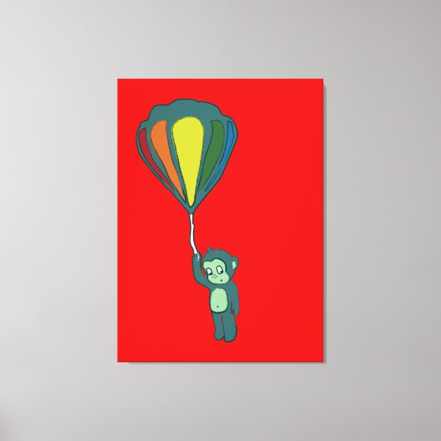 flying monkey : hot air balloon canvas print (Front)