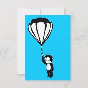 flying monkey : hot air balloon invitation