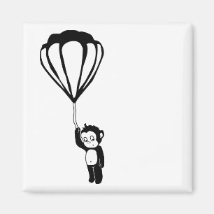 flying monkey : hot air balloon magnet