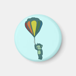 flying monkey : hot air balloon magnet