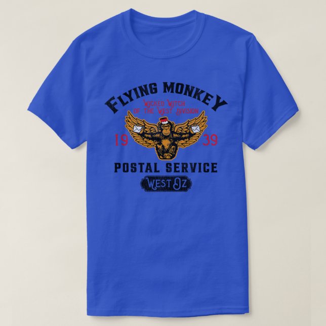 Flying Monkey Postal Service II Lts Worn T-Shirt (Design Front)