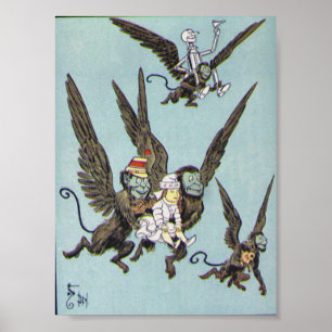Flying Monkeys Colour Poster