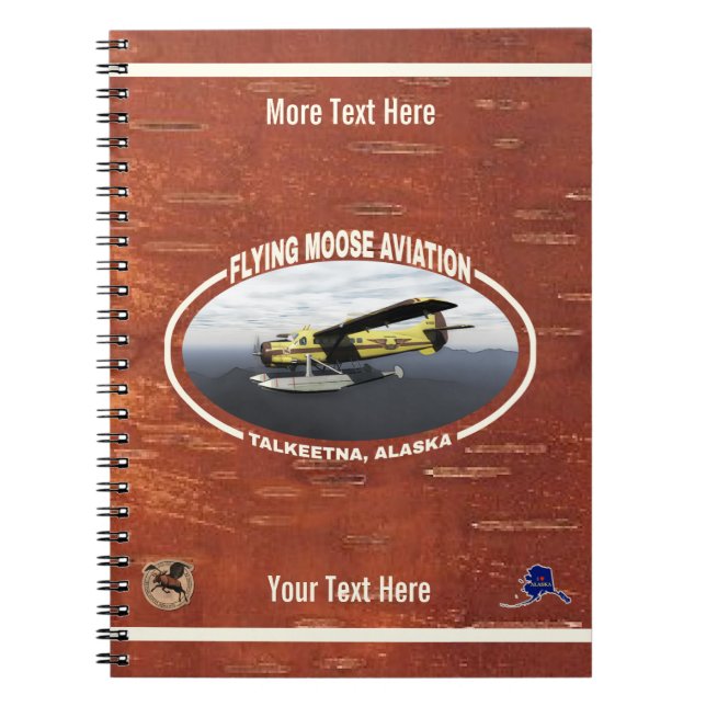 Flying Moose Aviation de Havilland DH3-C Otter Spiral Notebook (Front)