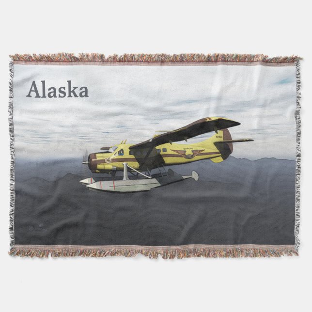 Flying Moose Aviation de Havilland DH3-C Otter Throw Blanket (Front)