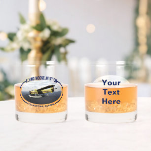 Flying Moose Aviation de Havilland DH3-C Otter Whiskey Glass