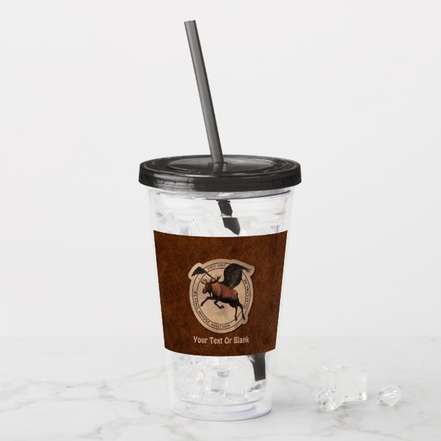 Flying Moose Aviation Patch Acrylic Tumbler (Front Ice)