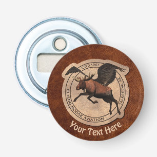 Flying Moose Aviation Patch Bottle Opener