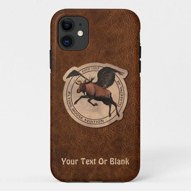 Flying Moose Aviation Patch Case-Mate iPhone Case (Back)