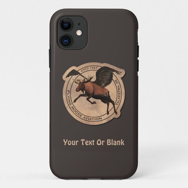 Flying Moose Aviation Patch Case-Mate iPhone Case (Back)