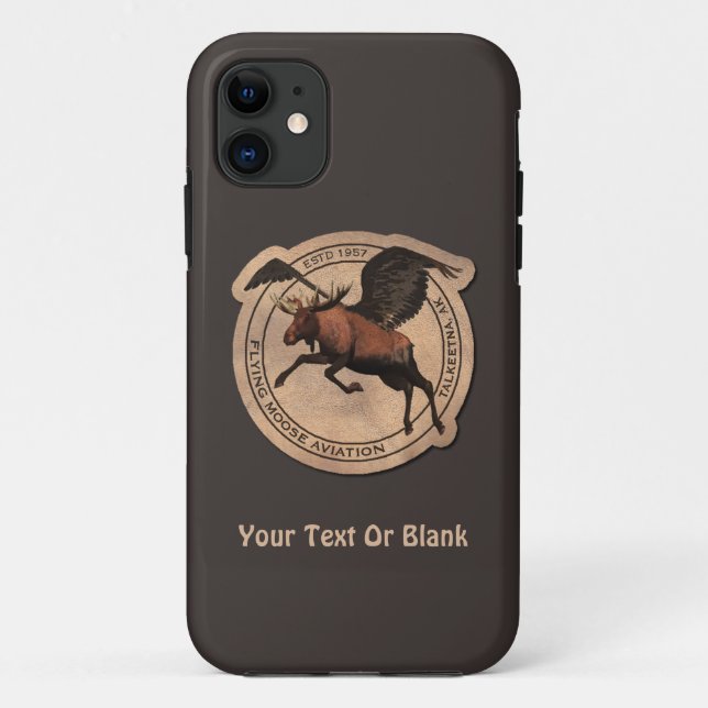 Flying Moose Aviation Patch Case-Mate iPhone Case (Back)