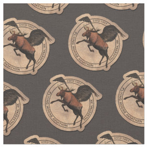 Flying Moose Aviation Patch Fabric