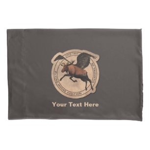 Flying Moose Aviation Patch Pillowcase