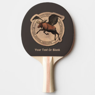 Flying Moose Aviation Patch Ping Pong Paddle