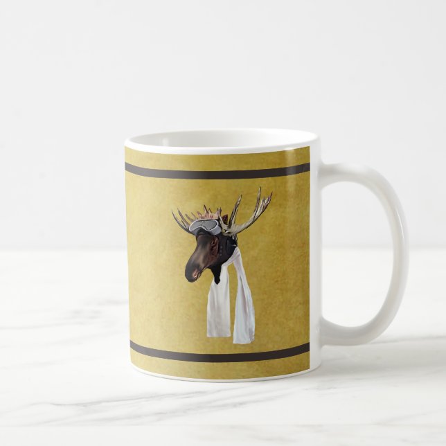 Flying Moose Aviation Pilot Coffee Mug (Right)