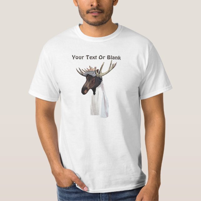 Flying Moose Aviation Pilot T-Shirt (Front)