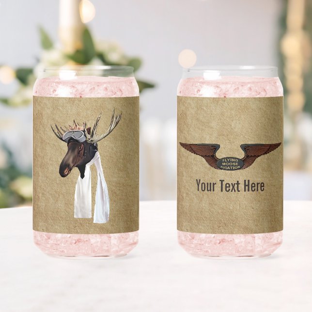 Flying Moose Bush Pilot Can Glass (Insitu (Wedding))