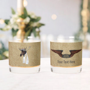 Flying Moose Bush Pilot Whiskey Glass