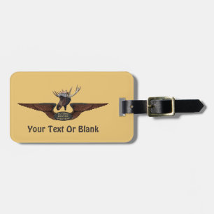 Flying Moose Bush Pilot Wings Luggage Tag