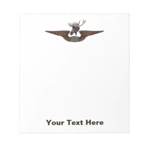 Flying Moose Bush Pilot Wings Notepad