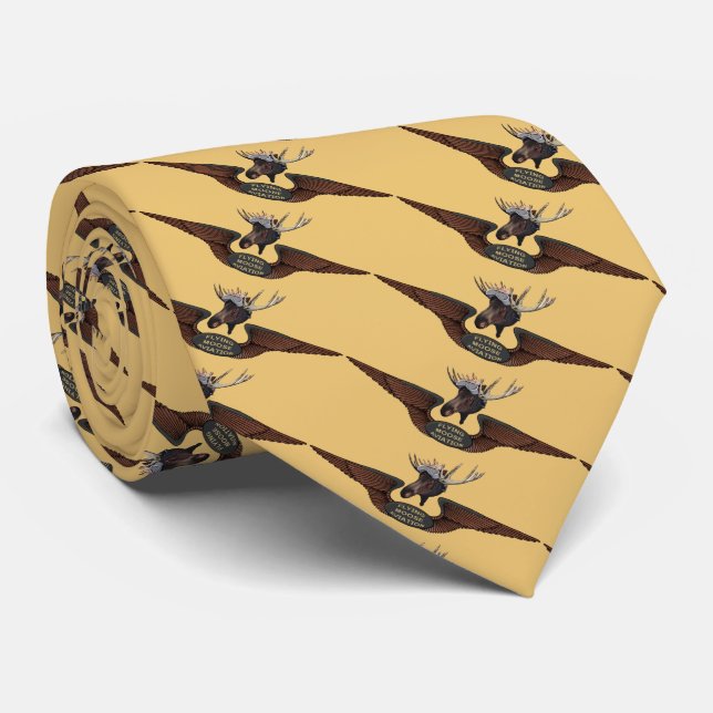 Flying Moose Bush Pilot Wings Tie (Rolled)