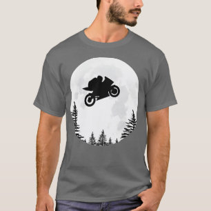 Flying Moto GP Motorbike Over the Moon  T-Shirt
