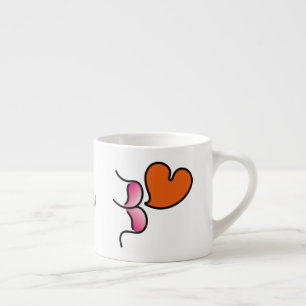 flying muackS!!! - Pink Espresso Cup