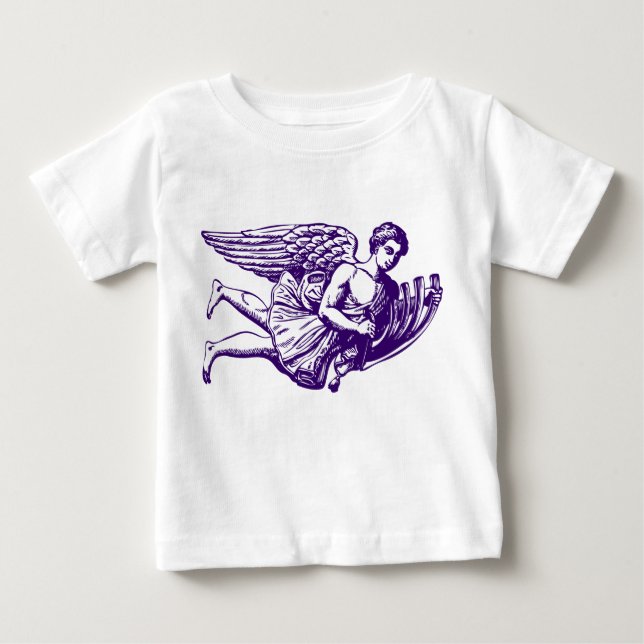 Flying Musical Angel Baby T-Shirt (Front)