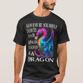 Flying Mythical Creature Cool Dragon Flame-Spewing T-Shirt